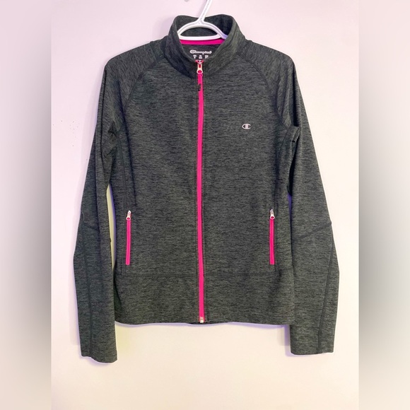 Champion Women’s Athletic Jacket in Dark Grey & Pink - Picture 5 of 6